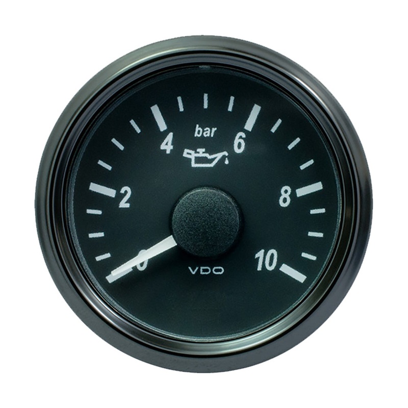VDO SingleViu 52mm (2-1/16) Oil Pressure Gauge – 10 Bar – 0-180 Ohm – A2C3833170030