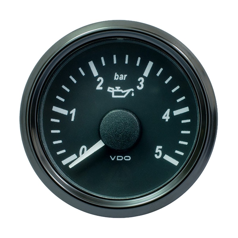 VDO SingleViu 52mm (2-1/16) Oil Pressure Gauge – 5 Bar – 0-180 Ohm – A2C3833160030