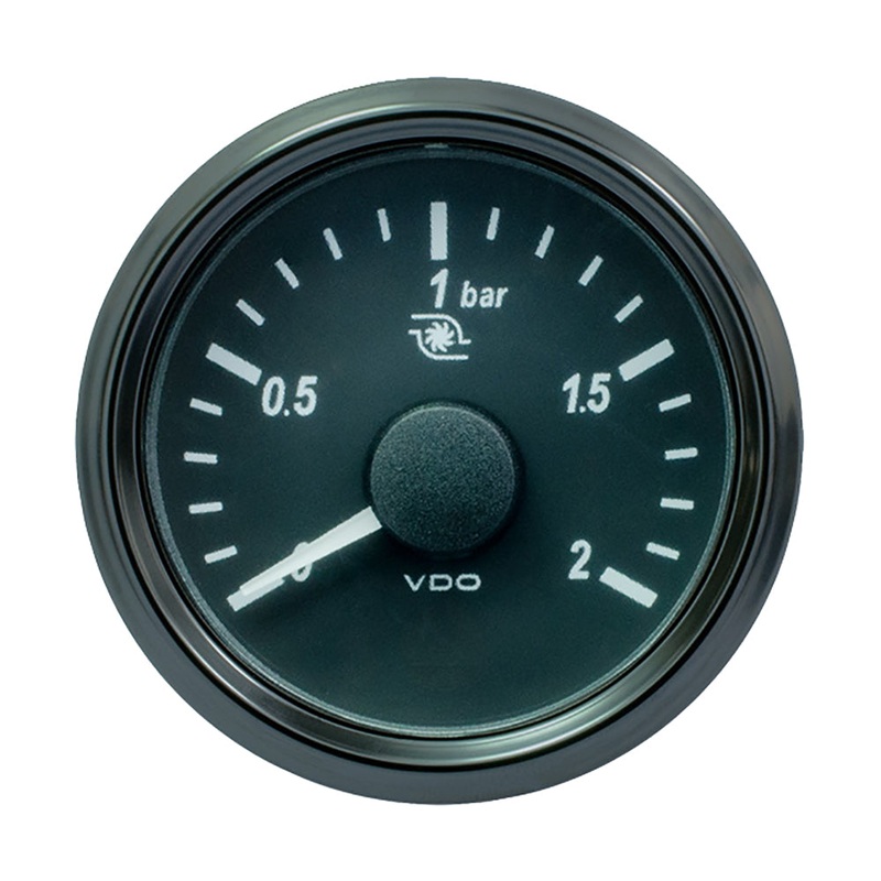 VDO SingleViu 52mm (2-1/16) Turbo Pressure Gauge – 2 Bar – 0-180 Ohm – A2C3833490030