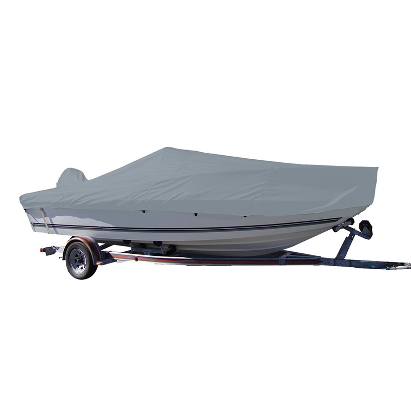 Carver Performance Poly-Guard Styled-to-Fit Boat Cover f/20.5′ V-Hull Center Console Fishing Boat – Grey – 70020P-10