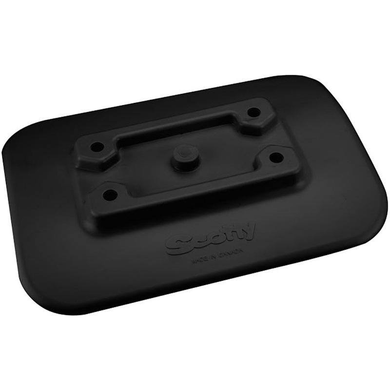 Scotty 341-BK Glue-On Mount Pad f/Inflatable Boats – Black – 341-BK
