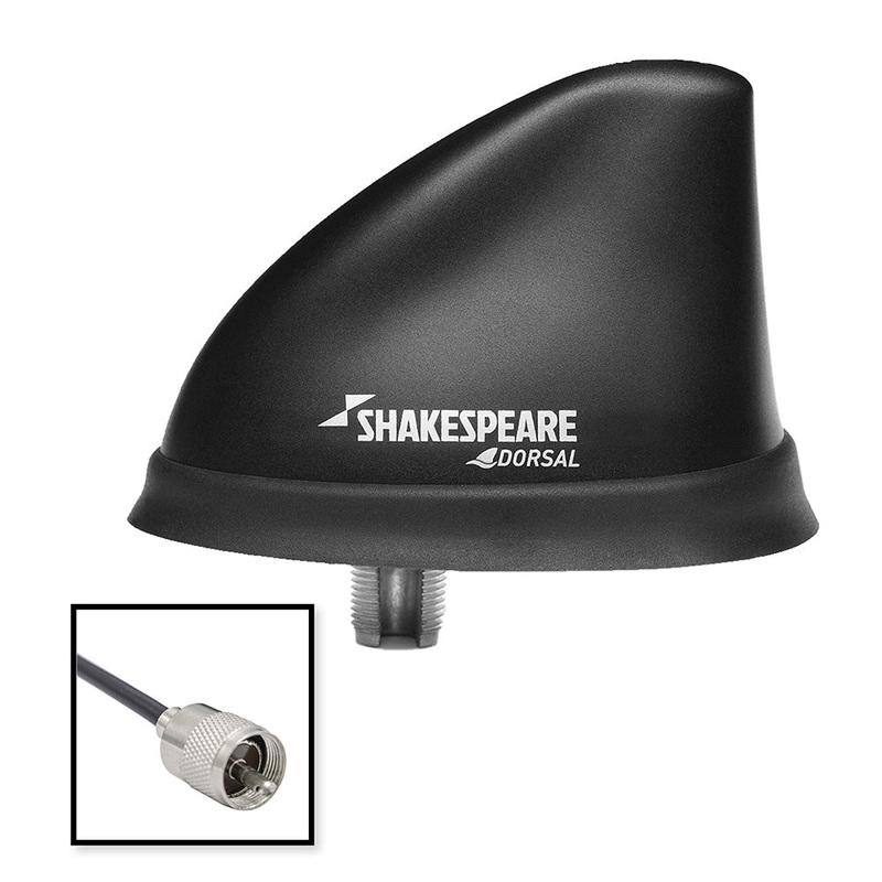 Shakespeare Dorsal Antenna Black Low Profile 26′ RGB Cable w/PL-259 – 5912-DS-VHF