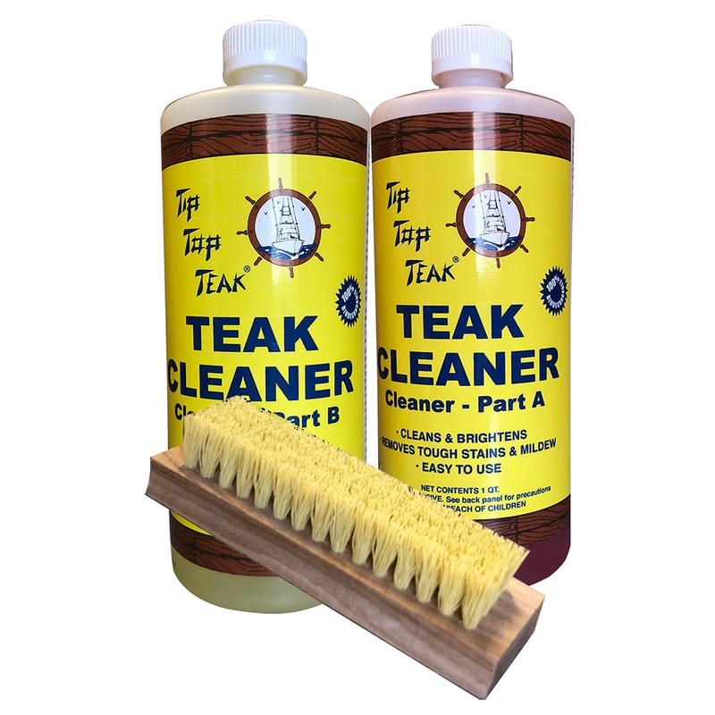 Tip Top Teak Cleaner Kit Part A & Part B with Brush – TK860