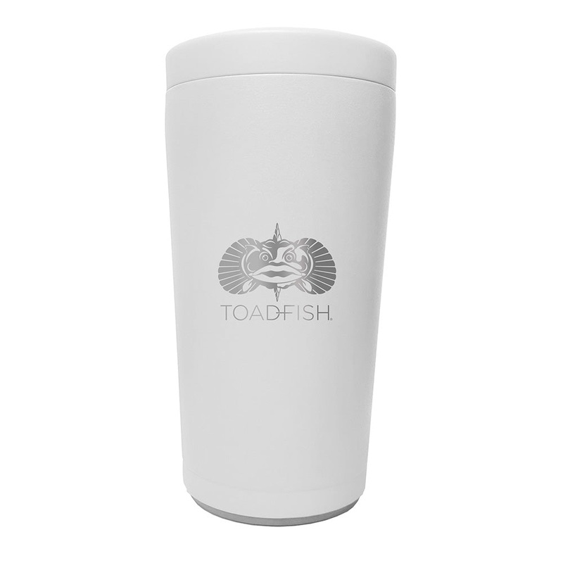 Toadfish Non-Tipping Can Cooler 2.0 – Universal Design – White – 5005