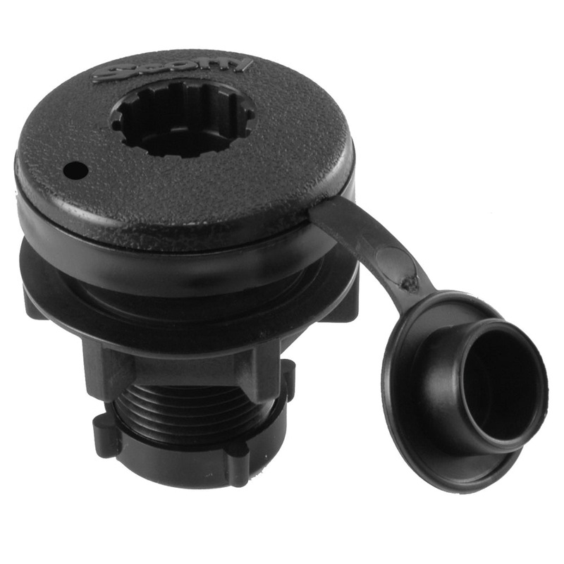 Scotty Compact Threaded Round Deck Mount – 444-BK