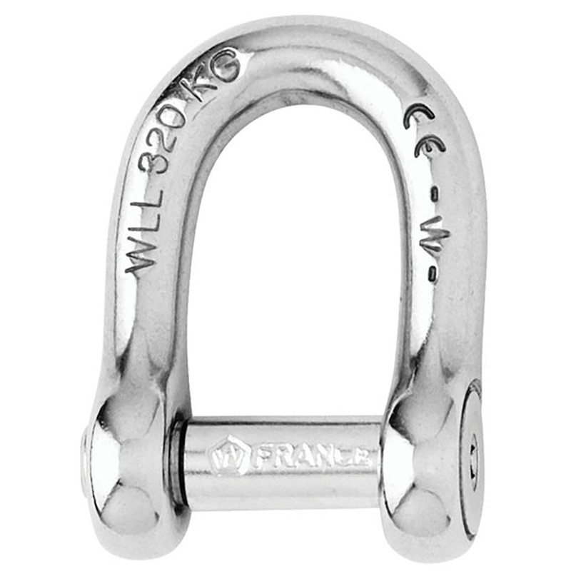 Wichard Self-Locking Allen Head Pin D Shackle – 10mm Diameter – 13/32 – 1305