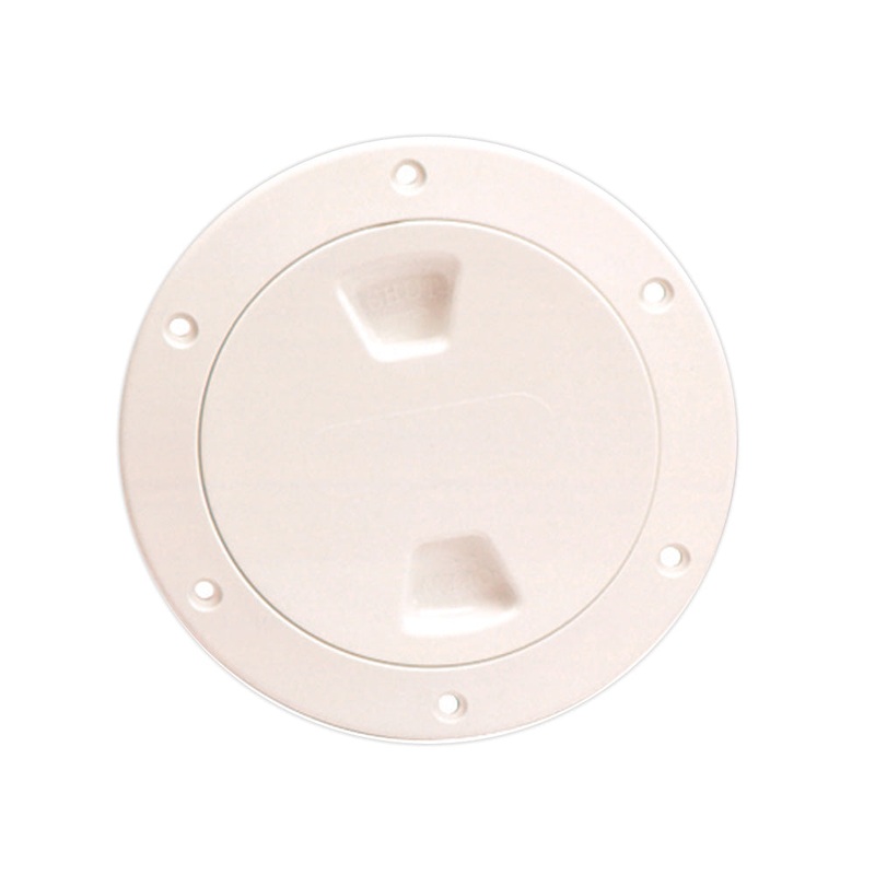 Beckson 4 Smooth Center Screw-Out Deck Plate – Beige – DP40-N