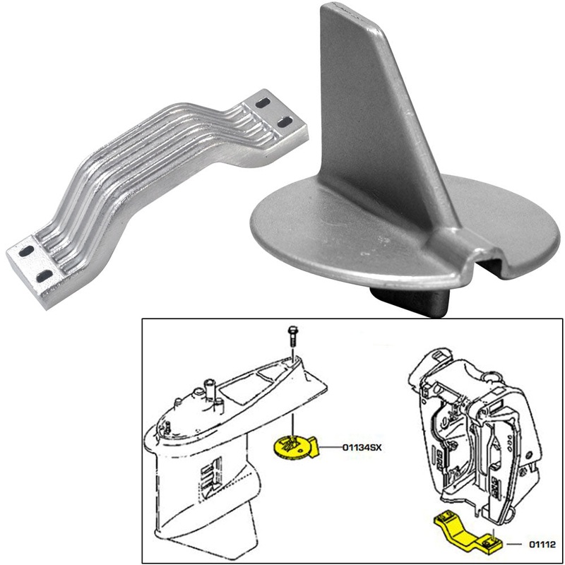 Tecnoseal Anode Kit w/Hardware – Yamaha 150-200HP Left Hand Rotation – Aluminum – 21102AL