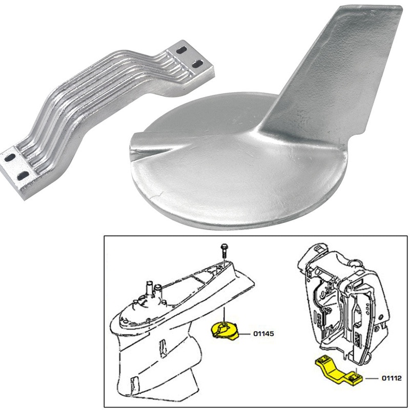 Tecnoseal Anode Kit w/Hardware – Yamaha 200-300HP Hi-Performance – Aluminum – 21106AL
