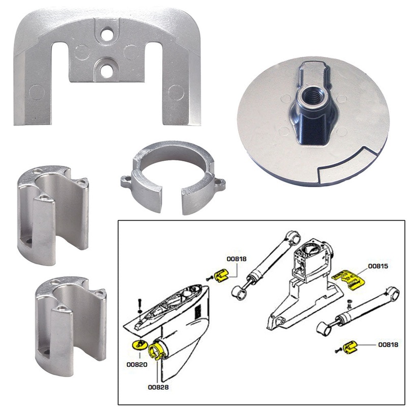 Tecnoseal Anode Kit w/Hardware – Mercury Bravo 1 – Magnesium – 20803MG