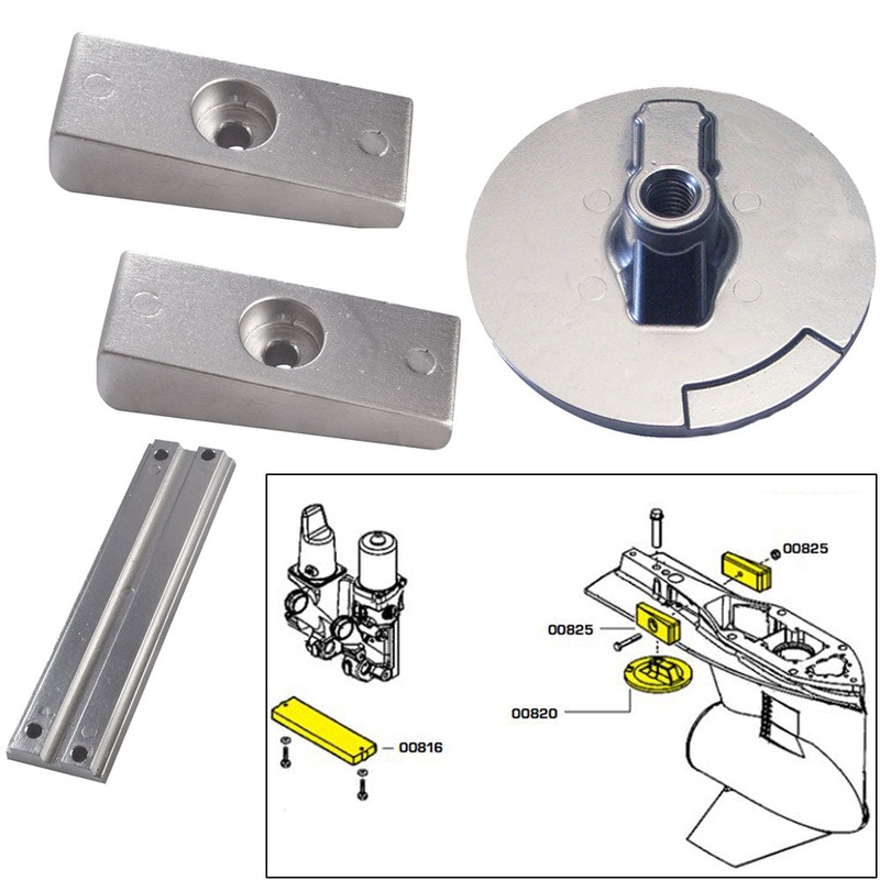 Tecnoseal Anode Kit w/Hardware – Mercury Verado 4 – Magnesium – 20814MG