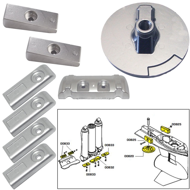 Tecnoseal Anode Kit w/Hardware – Mercury Verado 6 – Zinc – 20816