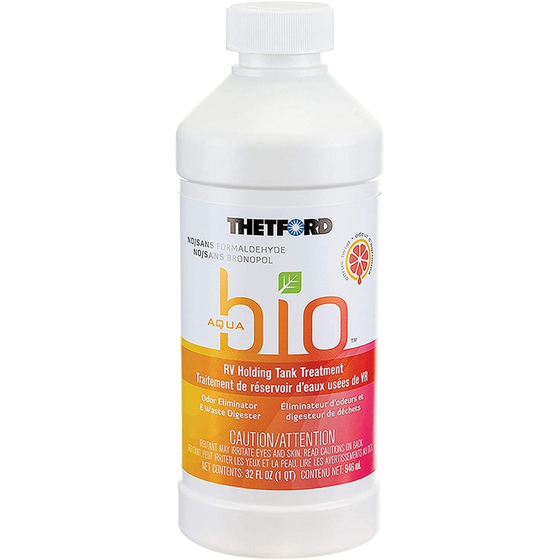 Thetford AquaBio RV Holding Tank Treatment – Citrus Twist Scent – Formaldehyde Free – 32oz – 96607