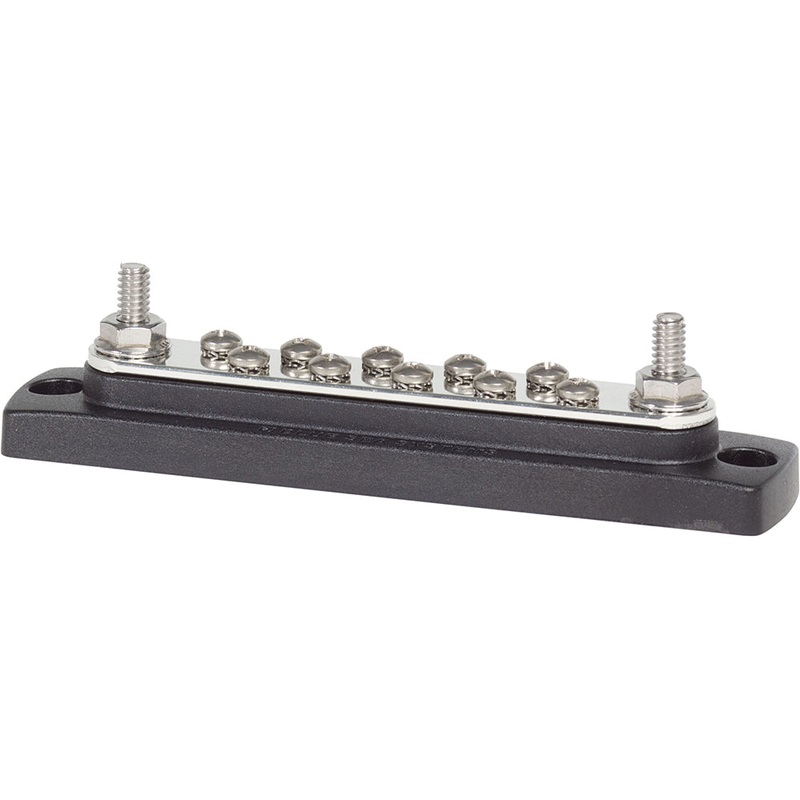 Blue Sea 2301 150AMP Common BusBar 10 x #8-32 Screw Terminal – 2301