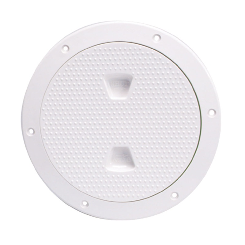 Beckson 6 Non-Skid Screw-Out Deck Plate – White – DP62-W