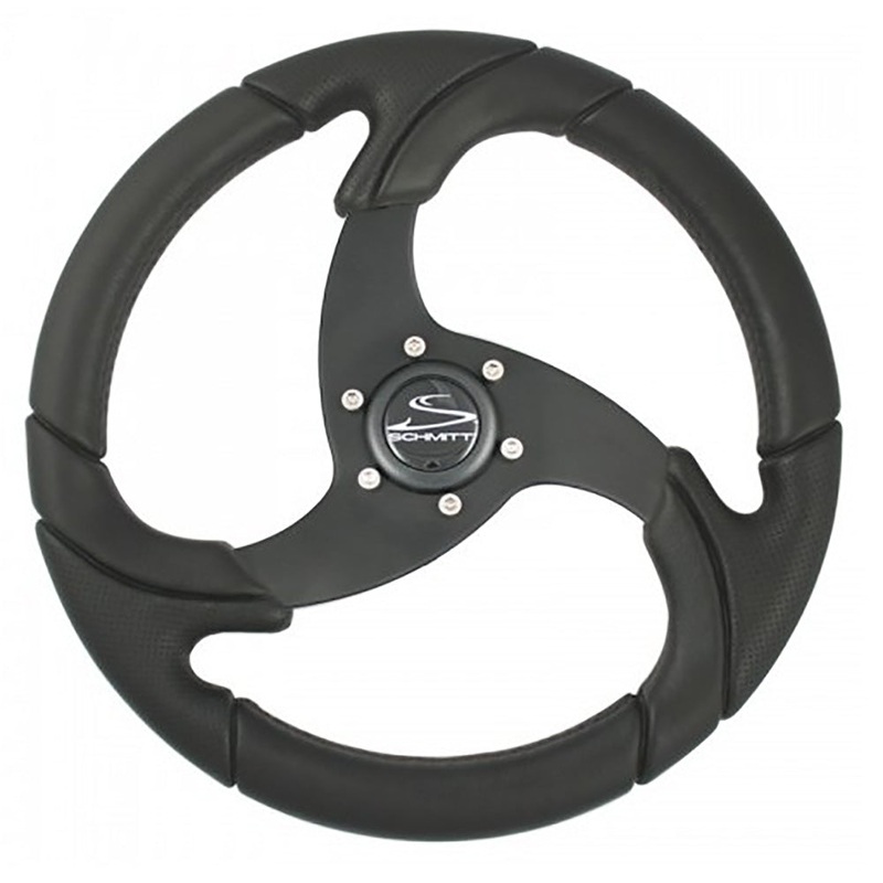 Schmitt & Ongaro Folletto 14.2 Wheel – Black Polyurethane – 3/4 Tapered Shaft w/Black Center Cap – PU021104-R