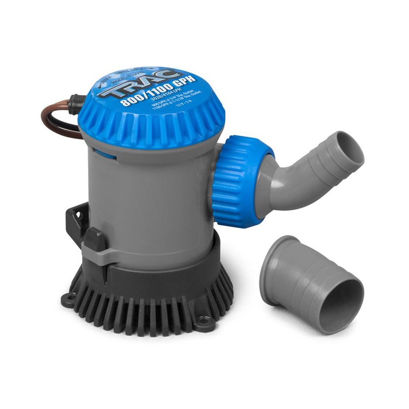 TRAC Bilge Pump – 800/100GPH – 3/4 & 1-1/8 Outlets – 69301