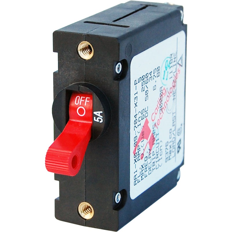 Blue Sea 7201 AC/DC Single Pole Magnetic World Circuit Breaker  –  5 AMP – 7201