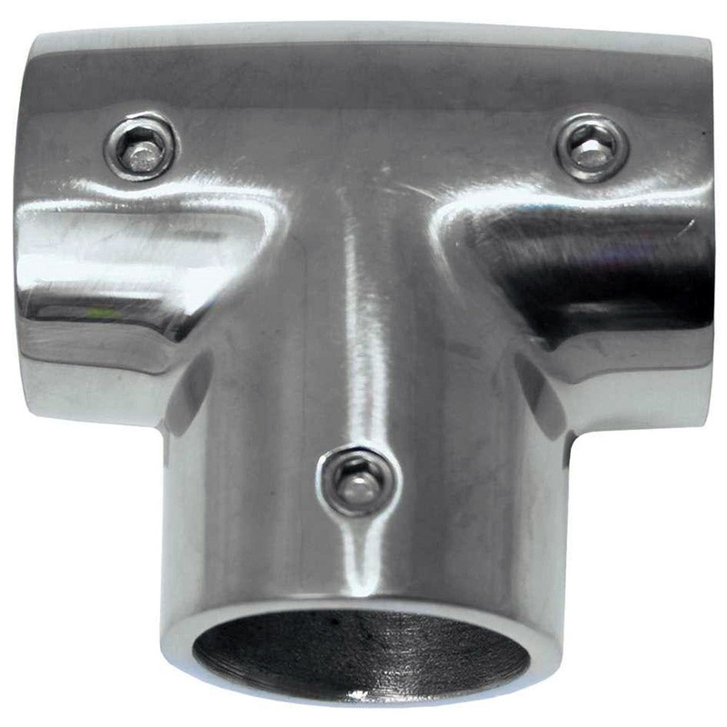 Whitecap 1 O.D. 90 SS Tee Rail Fitting – 6143C