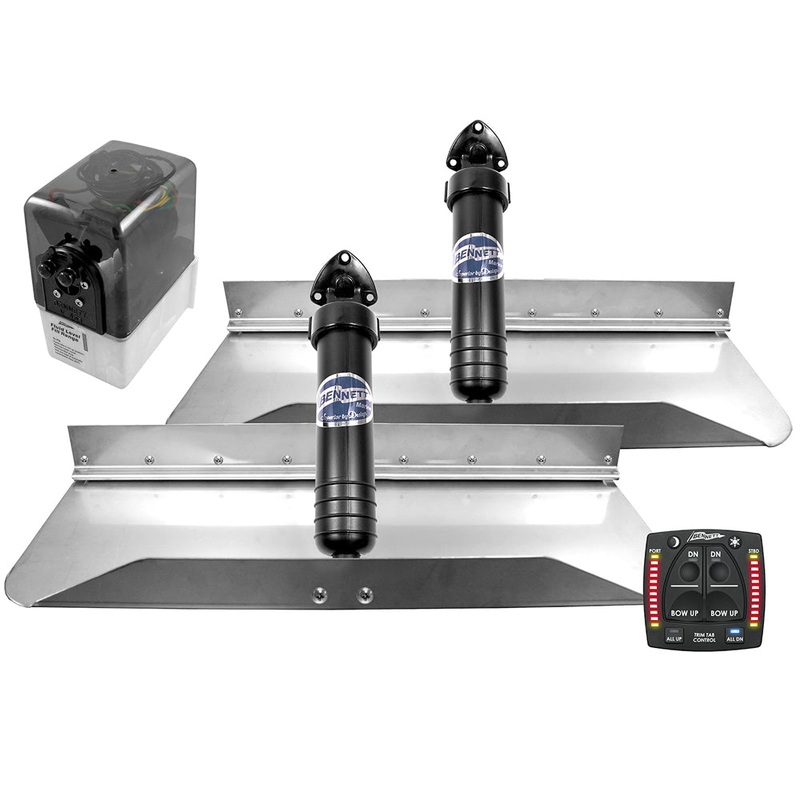 Bennett Marine 24×9 Hydraulic Trim Tab System w/One Box Indication – 249OBI