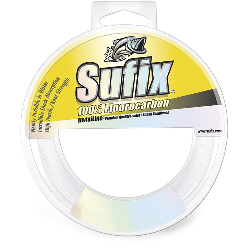 Sufix 100% Fluorocarbon Invisiline  Leader – 50lb – 110yds – 682-050