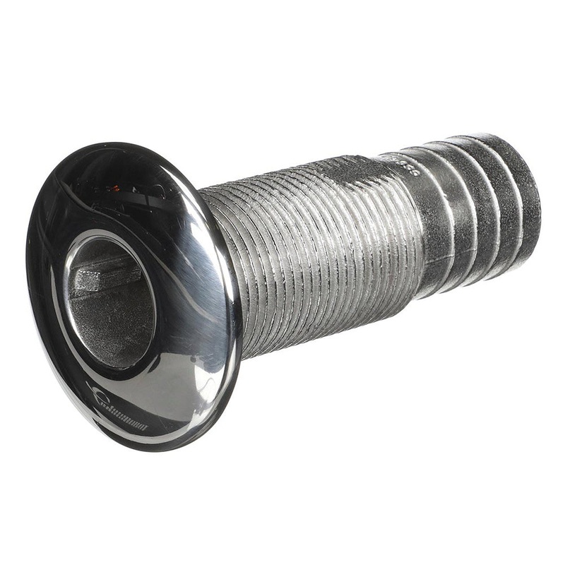 Attwood Stainless Steel Thru-Hull Standard Straight Barbed – 1-1/4 Inner Diameter – 66550-3