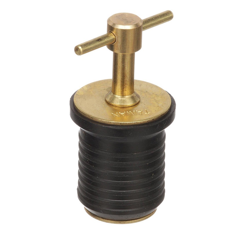 Attwood T-Handle Brass Drain Plug – 1 Diameter – 7526A7