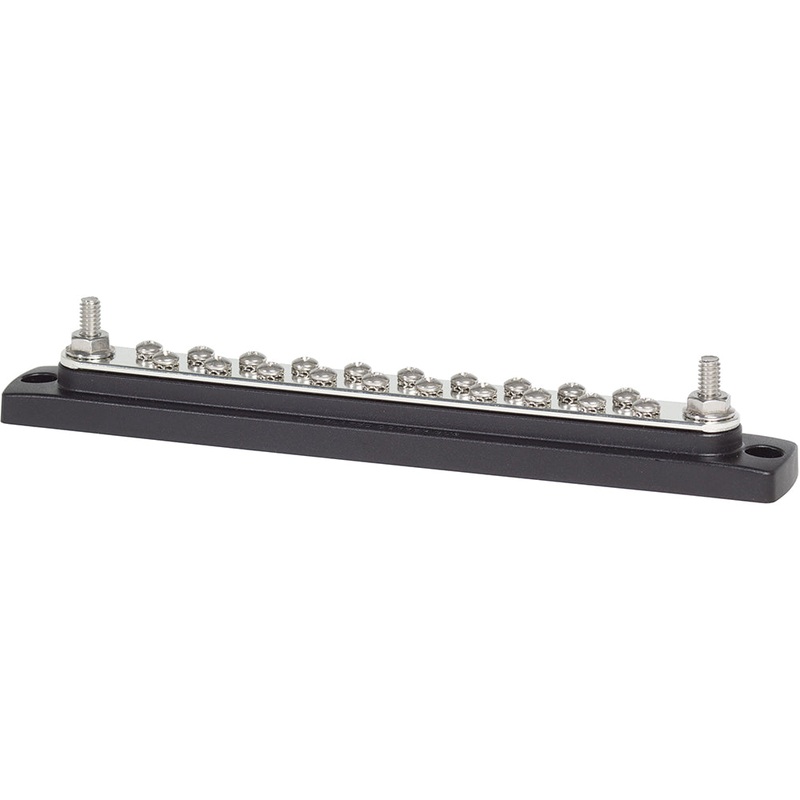 Blue Sea 2302 150AMP Common BusBar 20 x 8-32 Screw Terminal – 2302