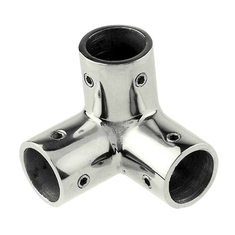 Whitecap   O.D. SS 3-Way Corner Fitting – 6046C