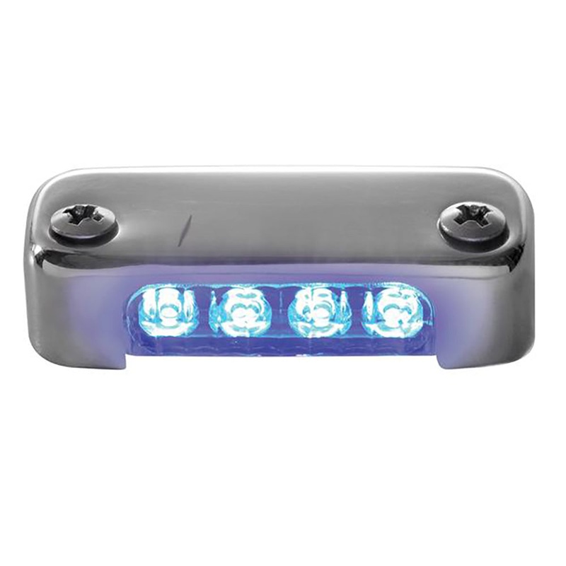 Attwood Blue LED Micro Light w/Stainless Steel Bezel & Vertical Mount – 6350B7