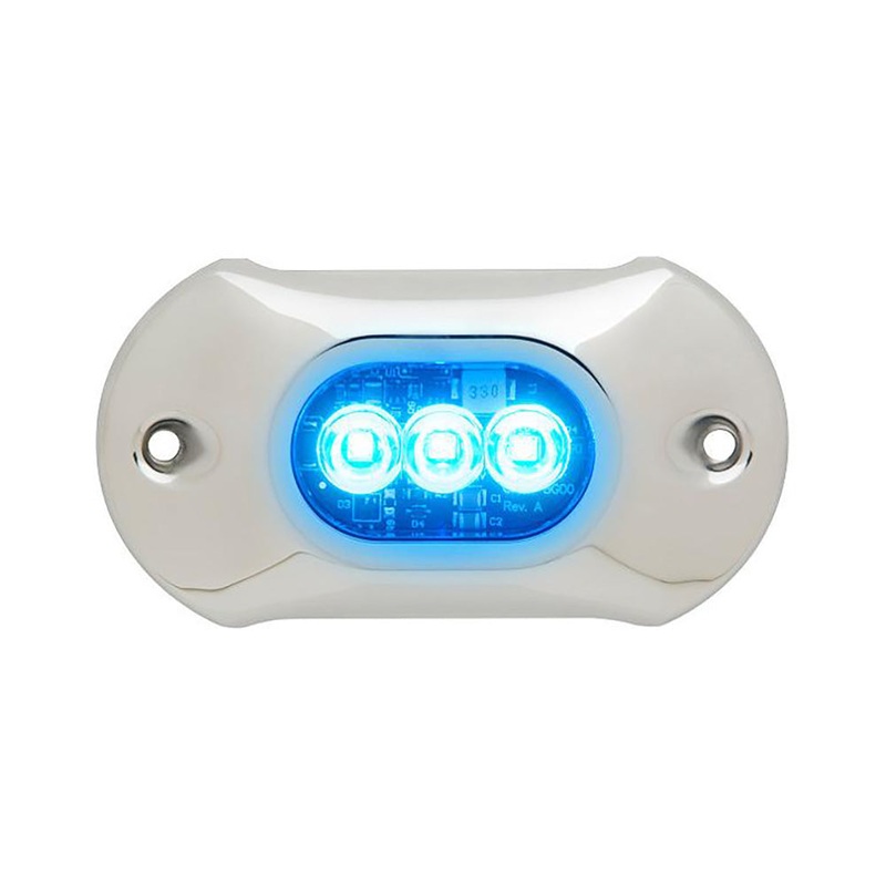 Attwood LightArmor HPX Underwater Light – 3 LED & Blue – 66UW03B-7