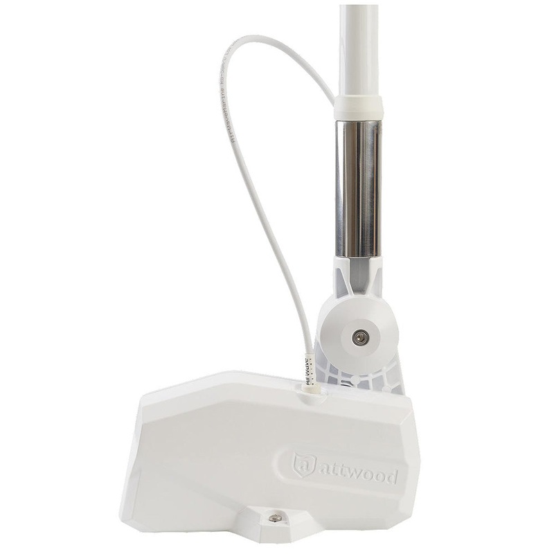 Attwood PowerBase Antenna – White Powered Fold-Down Antenna Base – 6100-AT-7