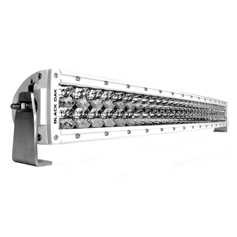 Black Oak 30 LED Curved Double Row Spot – White – 30SCM-D5OS