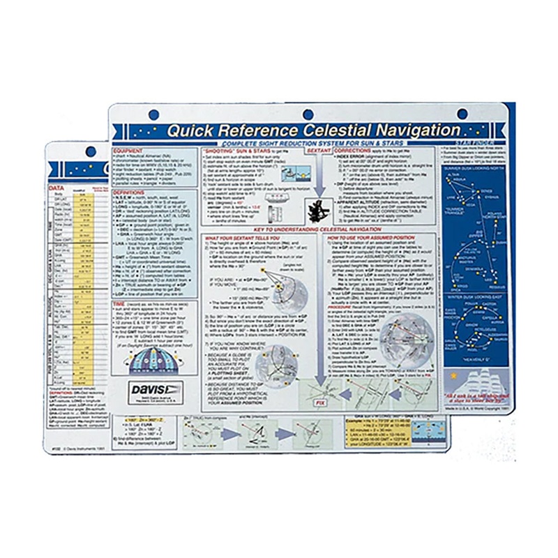 Davis Quick Reference Celestial Navigation Card – 132