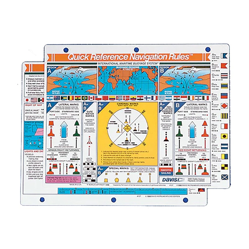 Davis Quick Reference International Navigation Rules Card – 127
