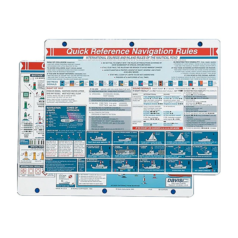 Davis Quick Reference Navigation Rules Card – 125