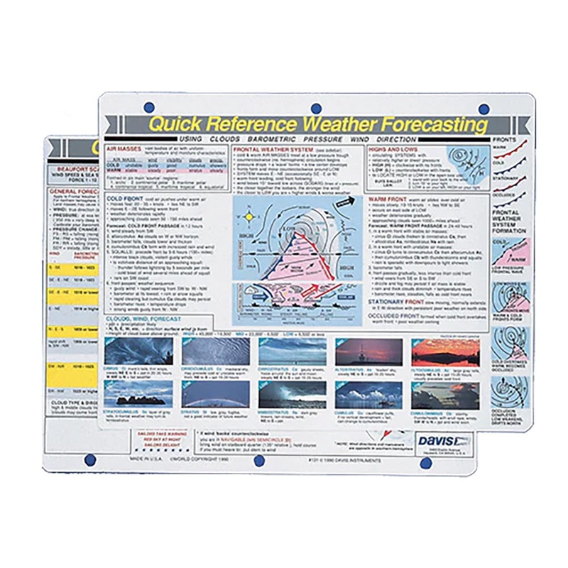 Davis Quick Reference Weather Forecasting Card – 131