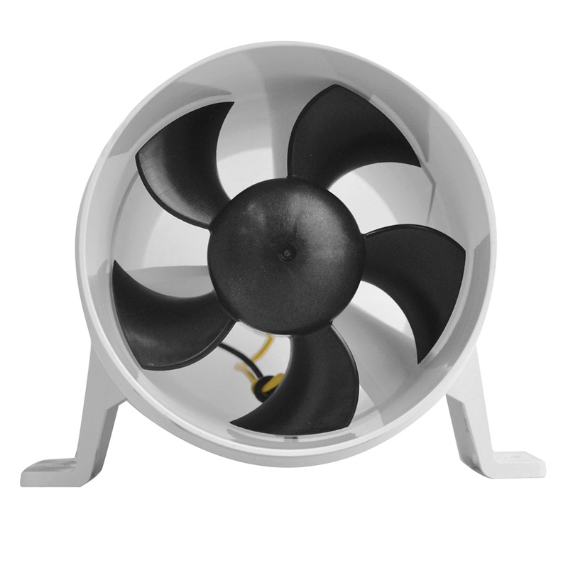 Attwood Turbo 4000 Series II Water-Resistant, In-Line Blower – 12V – White – 1749-4