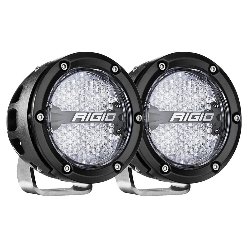 RIGID Industries 360-Series RGBW 4 Offroad Lamp Diffused Beam w/RGBW Backlight Pods – Set of 2