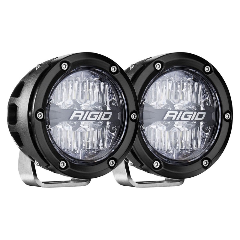 RIGID Industries 360-Series RGBW 4 Offroad Lamp Drive Beam w/RGBW Backlight Pods – Set of 2