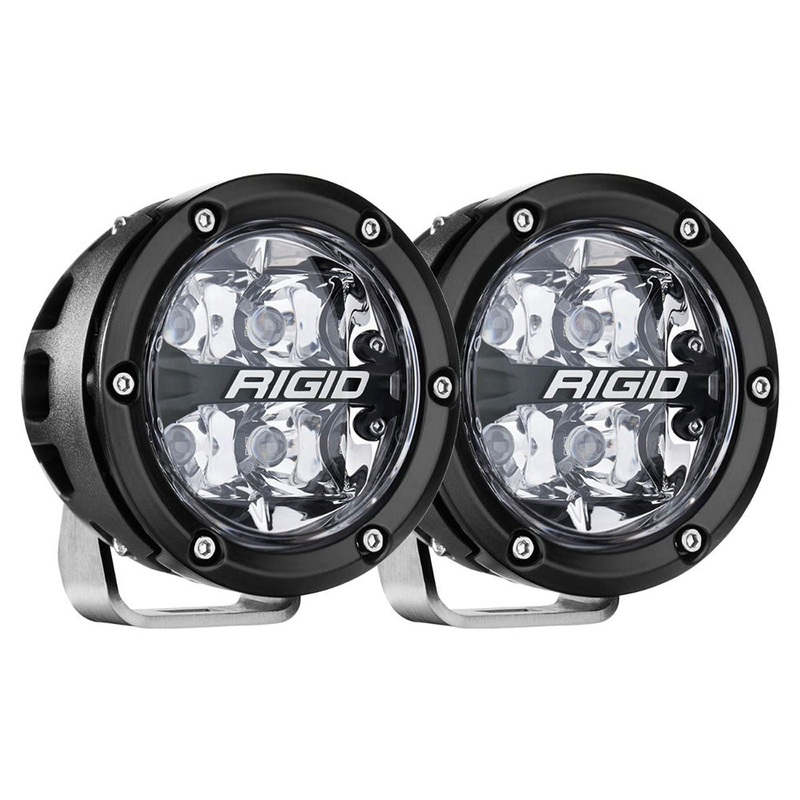 RIGID Industries 360-Series RGBW 4 Offroad Spot Beam w/RGBW Backlight Pods – Set of 2