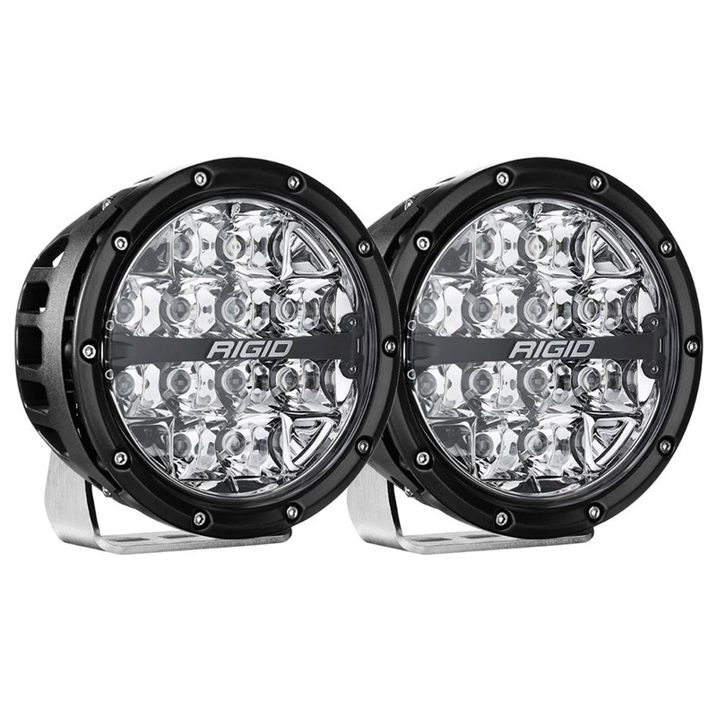 RIGID Industries 360-Series RGBW 6 Offroad Lamp Spot Beam w/RGBW Backlight Pods – Set of 2