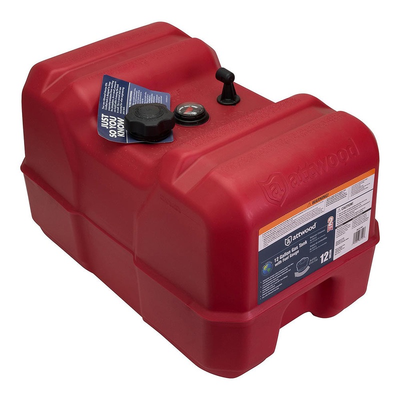 Attwood Portable Fuel Tank – 12 Gallon w/Gauge – 8812LPG2