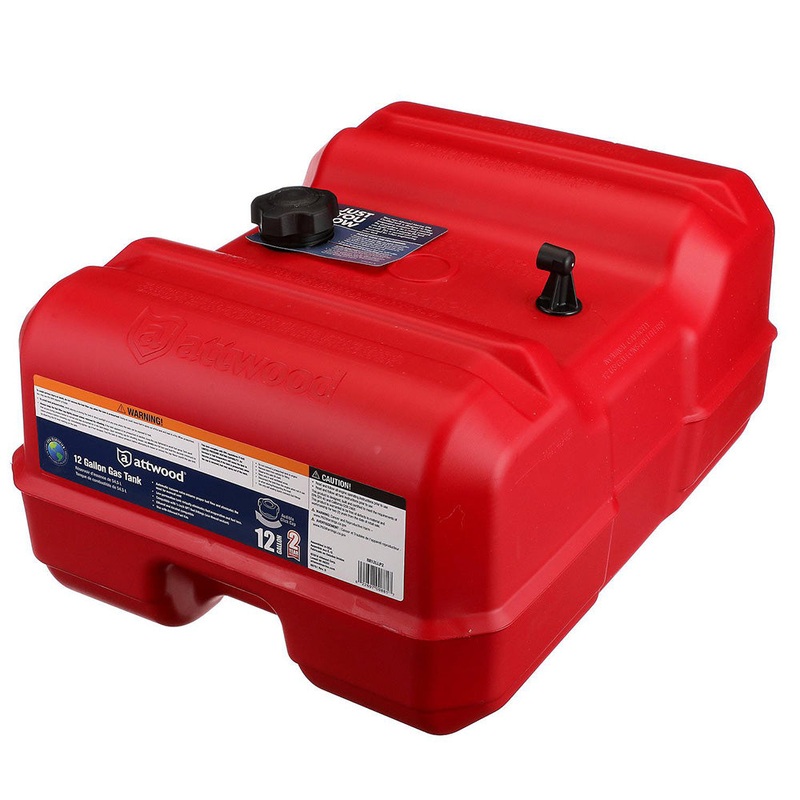Attwood Portable Low Profile Fuel Tank – 12 Gallon w/o Gauge – 8812LLP2