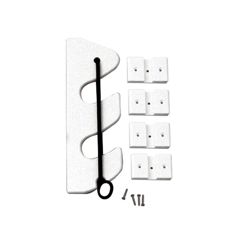 TACO 2-Rod Poly Bungee Rod Holder Rack – White – P03-132W