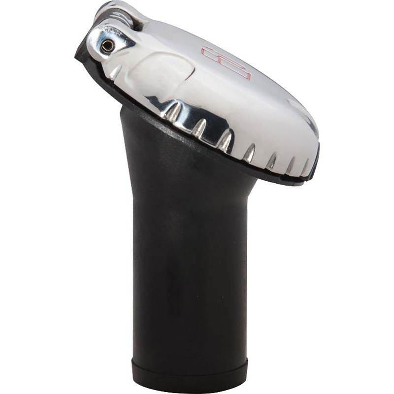 Attwood Deck Fill f/Carbon Canister System – Angled Body & Scalloped Stainless Steel Cap – 99DFCCAS1S