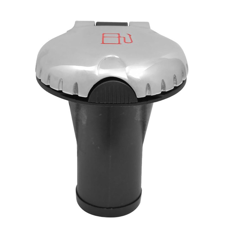 Attwood Deck Fill f/Carbon Canister System – Straight Body & Scalloped Stainless Steel Cap – 99DFCCSS1S