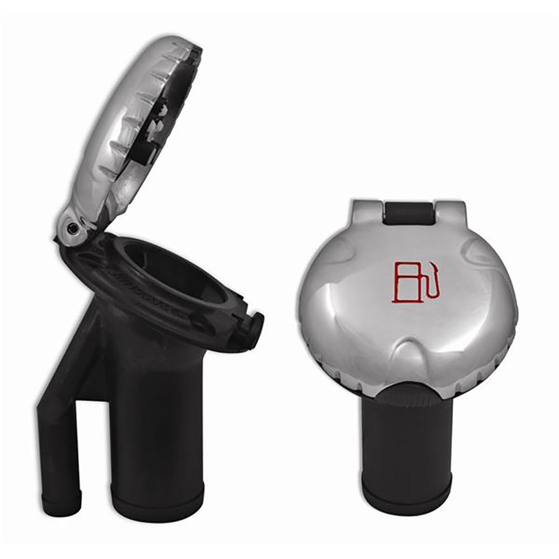 Attwood Deck Fill f/Pressure Relief Systems – Angled Body & Scalloped Stainless Steel Cap – 99DFPVAS1S