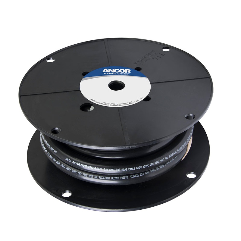 Ancor Tinned Copper Battery Cable, 3/0 AWG (81mm=) – Black – 100’118010 – 118010