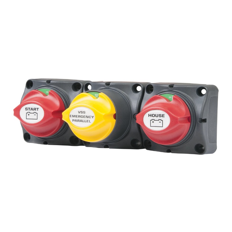 BEP Battery Distribution Cluster f/Single Engine w/Two Battery Banks    w/Motorized VSR – 80-716-0017-00